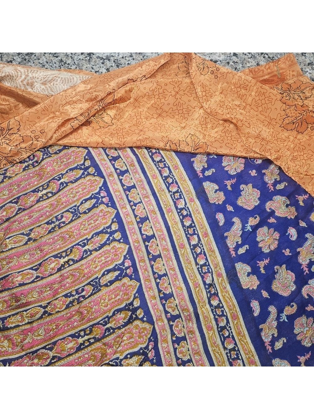 Kariza Vintage One-of-a-Kind Silk Tie Waist Skirt | Short | Boho Artisan - Picture 9 of 12